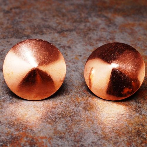 Handmade Copper Domed Studs Large