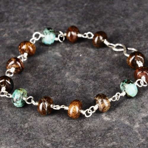 Bronzite and African Turquoise Bracelet 01 Full View