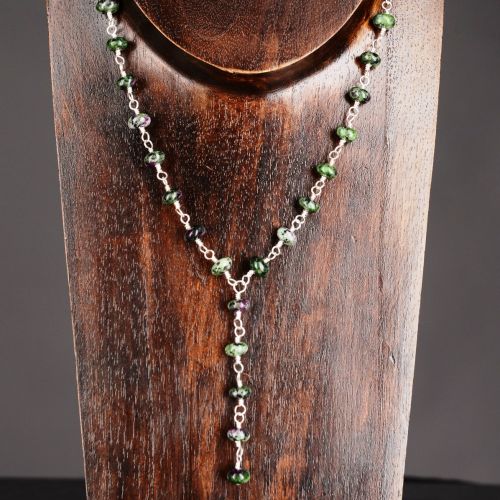 Ruby Zoisite Y Necklace 01 Full View