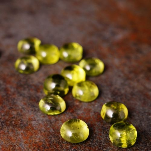 Peridot cabochons for Summer Solstice