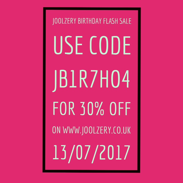Joolzery 4th Birthday Flash Sale Code