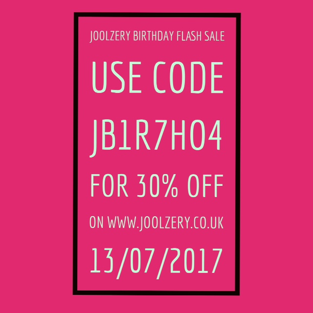 Joolzery 4th Birthday Flash Sale Code