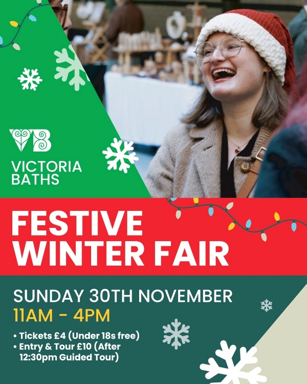 2025 Victoria Baths Winter Festive Fair Flyer