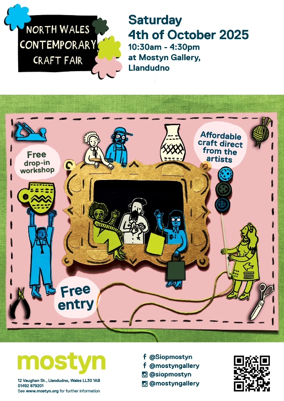 2025 October North Wales Contemporary Craft Fair flyer