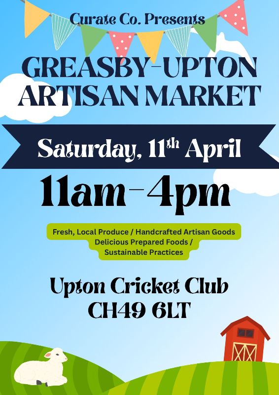 2026 April Greasby Upton Artisan Market flyer
