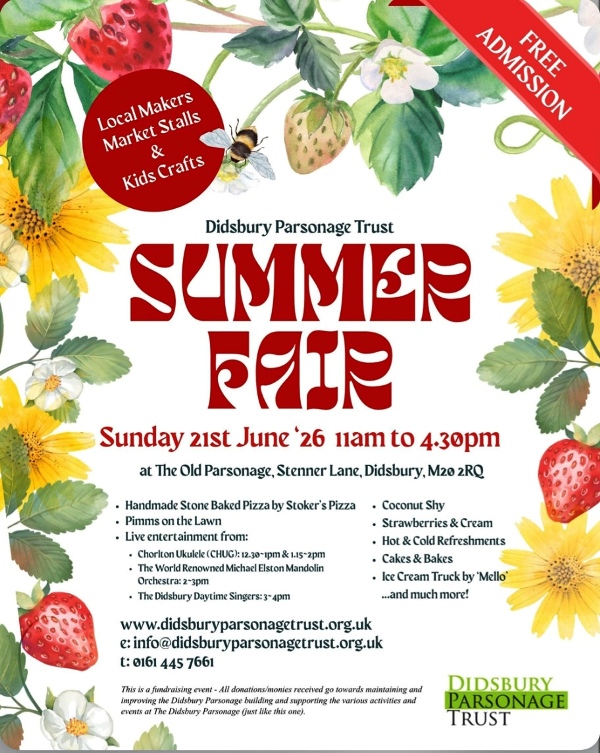 2026 June Didsbury Parsonage Summer Fair flyer