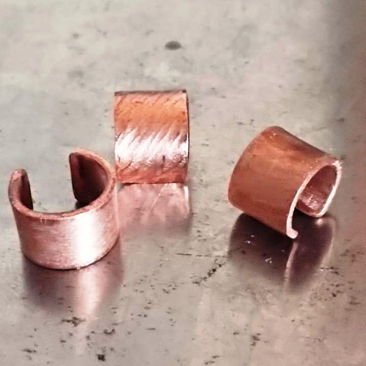 Handmade experimental copper ear cuff designs