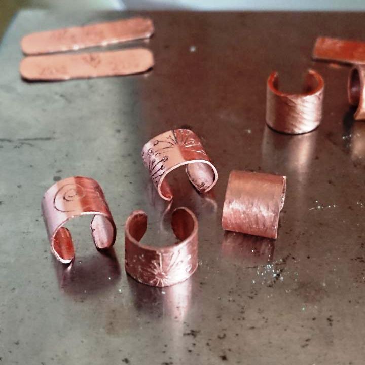 Handmade copper ear cuff designs