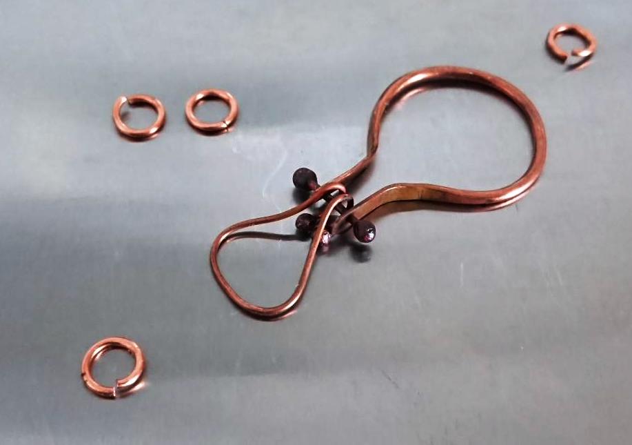 Copper Clasp and jump rings