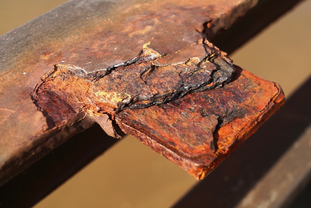 Rusted railings the Albert Dock