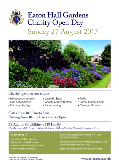 Eaton Hall Gardens Open Day 27th August 2017