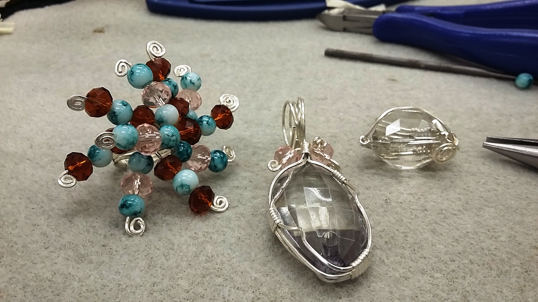 Wire Wrapping Beginners Course Finished Projects