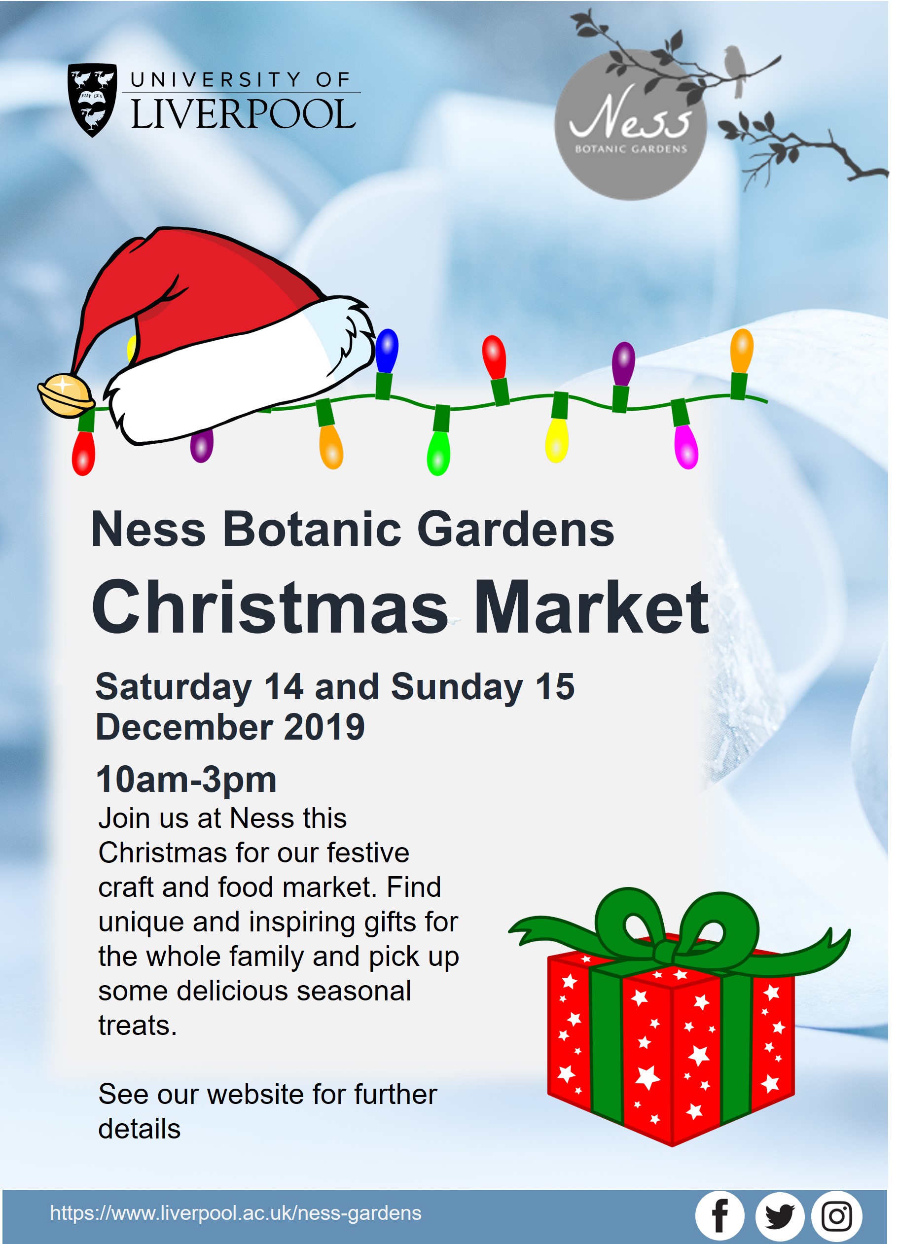 Ness Gardens Christmas Market Flyer