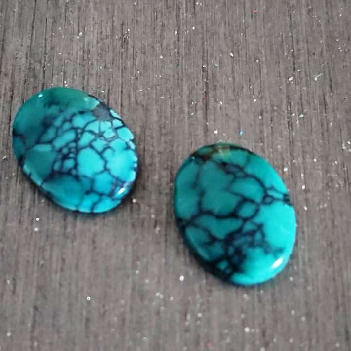 Joolzery 14cm Oval Turquoise Cabachons