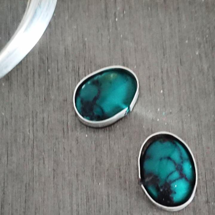 Joolzery 14cm Oval Turquoise Cabachons