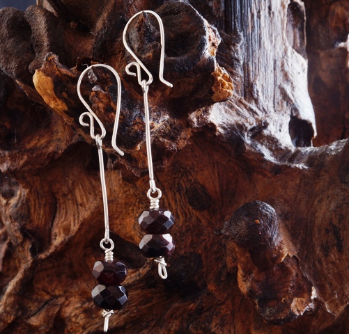 2nd Birthday Giveaway Comnetition - Sterling SIlver Garnet earrings