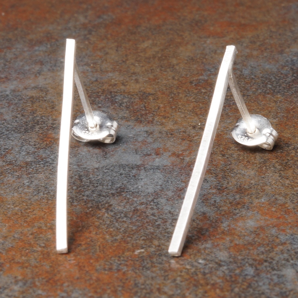 Handmade Sterling silver drop earrings