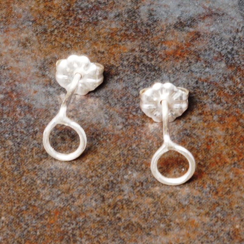 Handmade Sterling Silver Wire Oval Studs