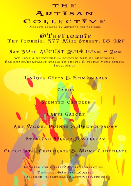 The Florrie August Artisan Market Flyer