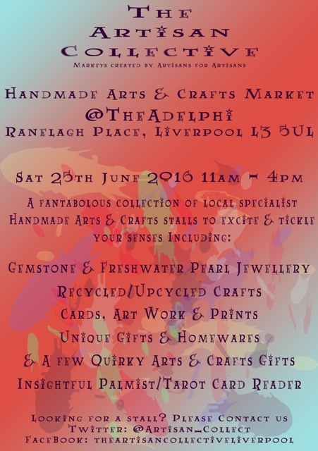 The Artisan Collective - June handmade Arts & Crafts Market @TheAdelphi