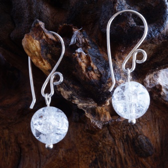 Rock Quartz Sterling Silver Earrings