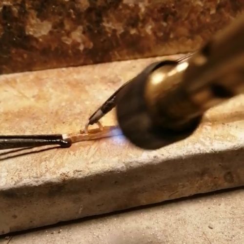 Handcrafted recycled sterling silver T-bars for the cufflinks