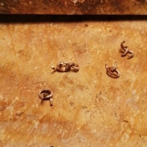 Handcrafted recycled sterling silver T-bars for the cufflinks