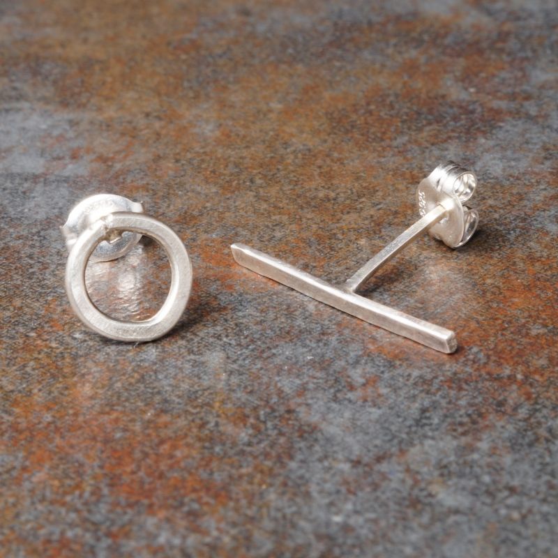 January Prizedraw Giveaway Sterling Silver Asymmetric studs