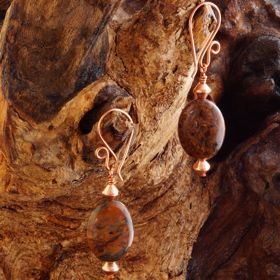 Handmade Copper Tuquoise Earrings