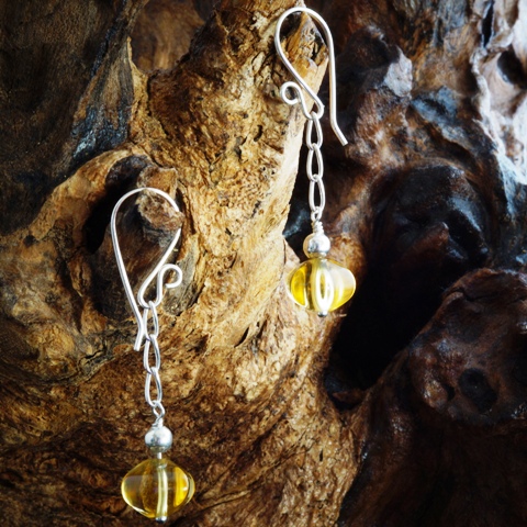 Silver Citrine Earrings