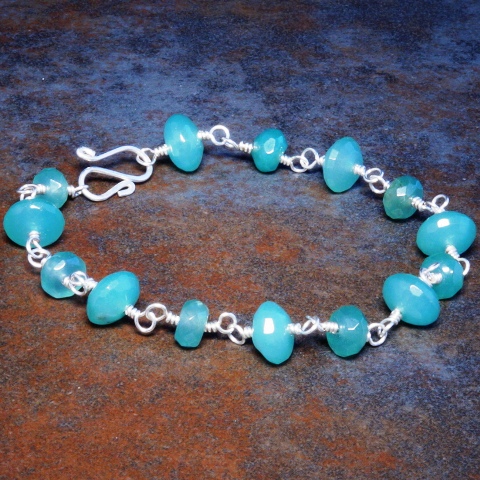 Handmade Sterling Silver Aventurine Bracelet