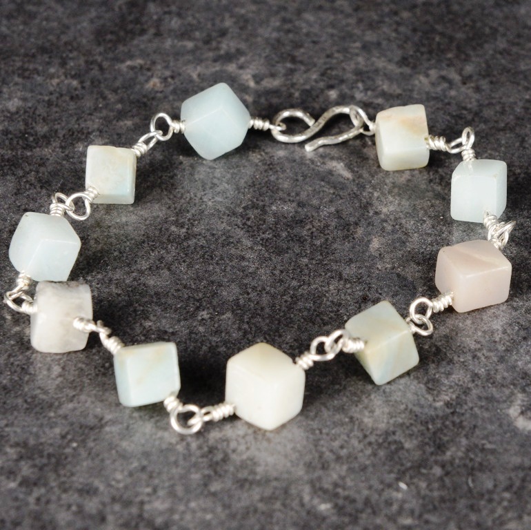 Handmade Sterling Silver Amazonite Bracelet