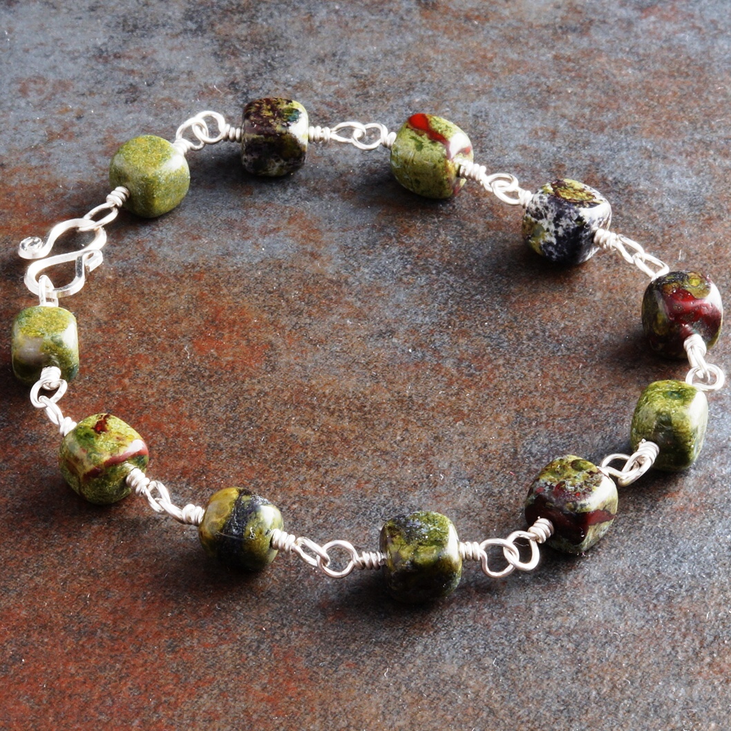 Handmade Sterling Silver Dragons Blood Bracelet