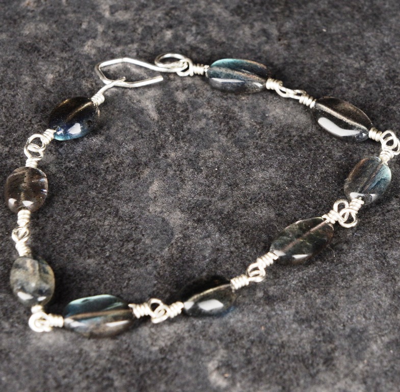 Handmade Sterling Silver Labrodorite Bracelet