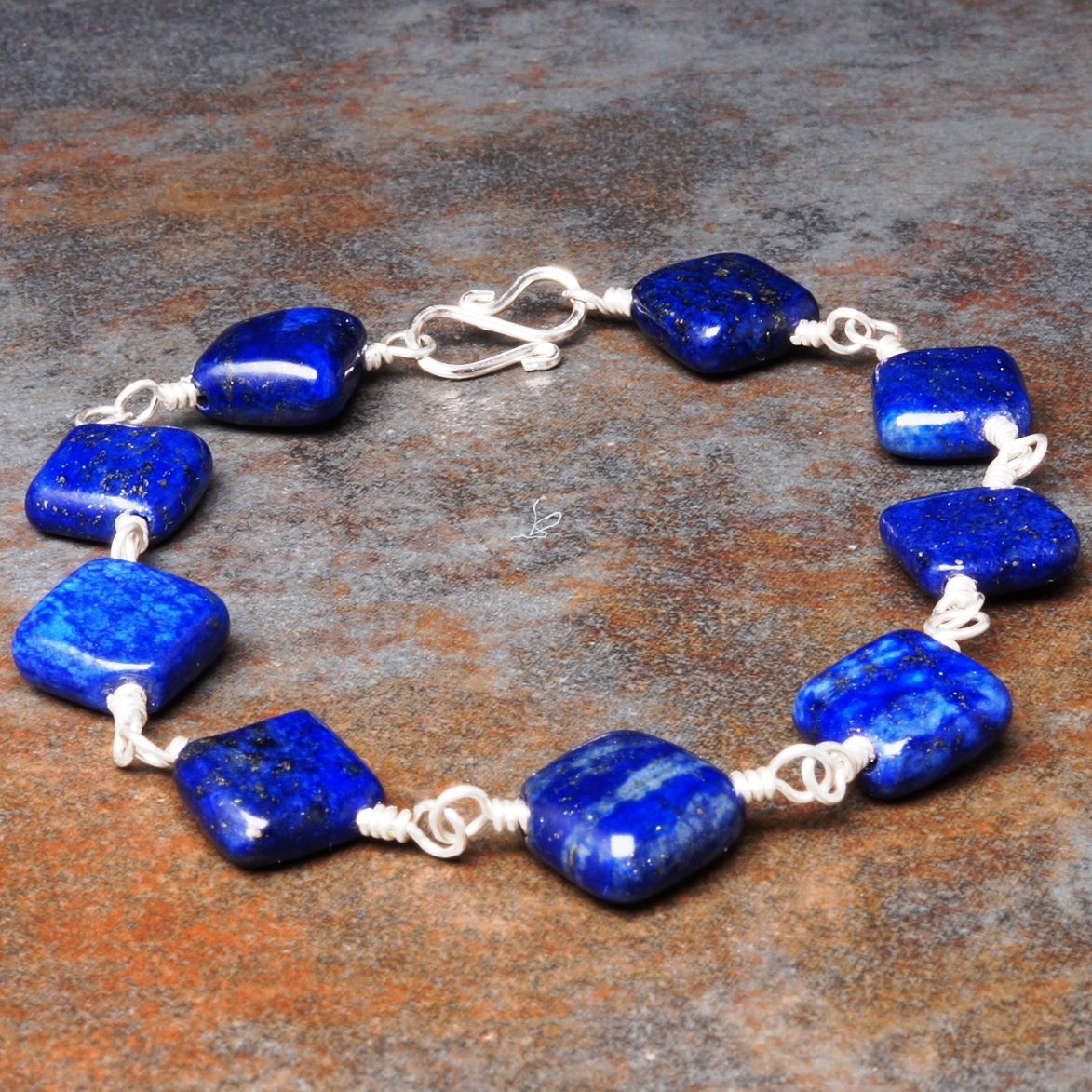 Handmade sterling silver Lapis Lazuli Crystal Jewellery