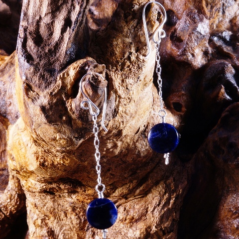 Handmade Sodalite Sterling Silver earrings