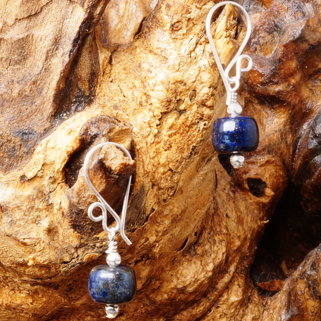 Handmade Sterling Silver Lapis Lazuli Earrings 05