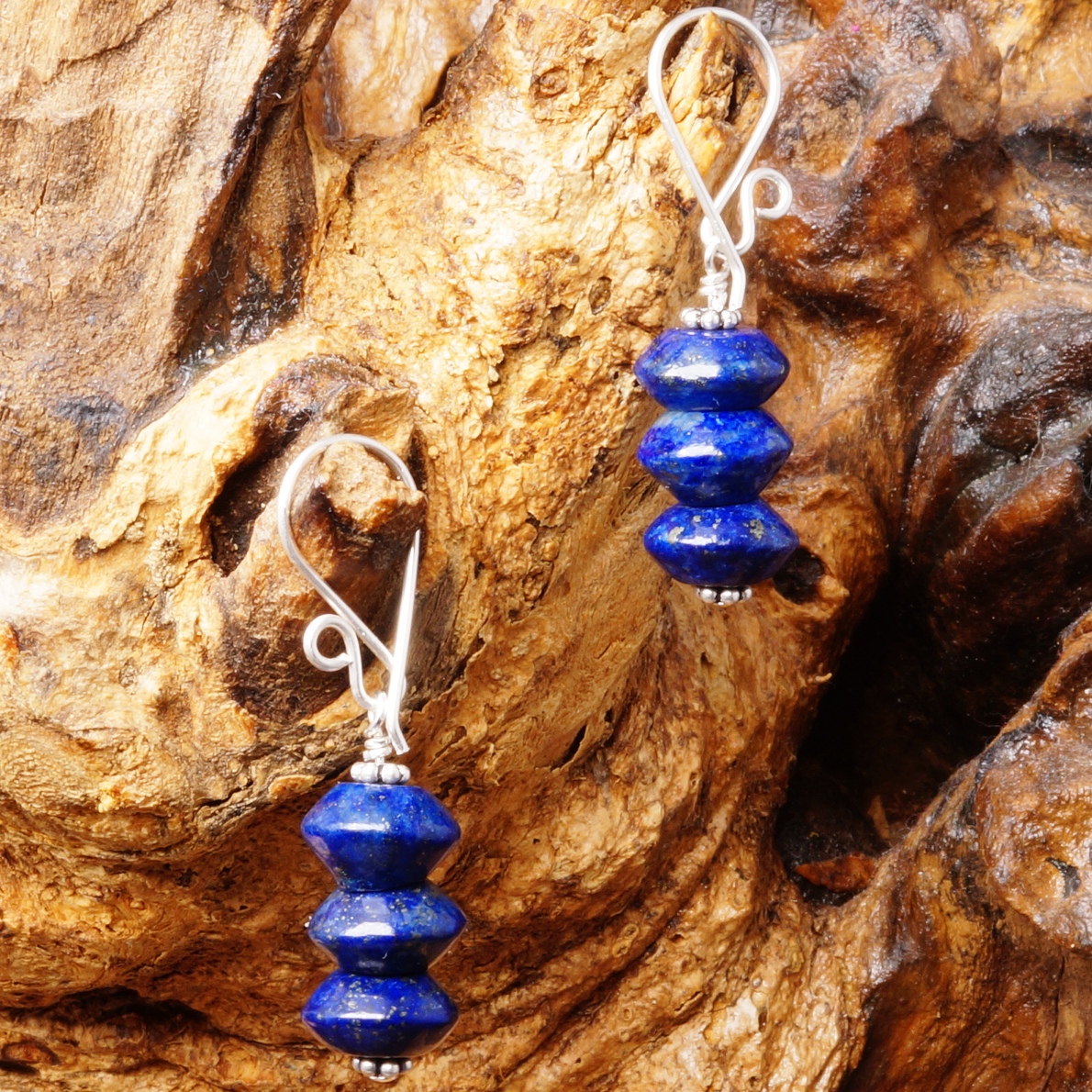 Handmade Sterling Silver Lapis Lazuli Earrings 07