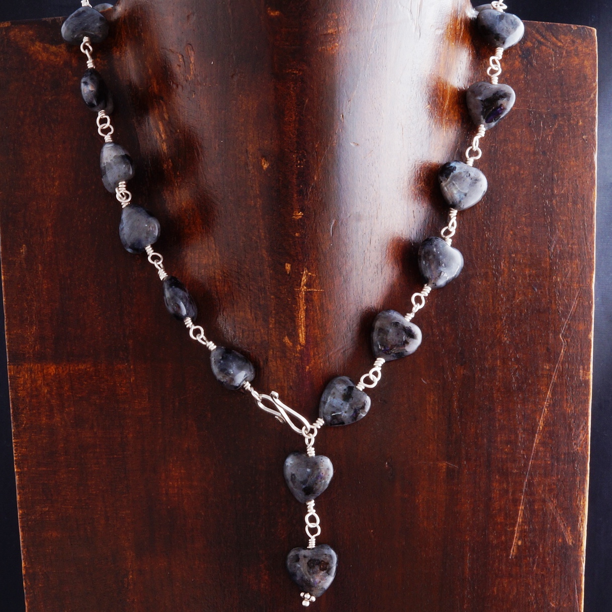 Handmade Sterling Silver Labradorite Charm Bracelet