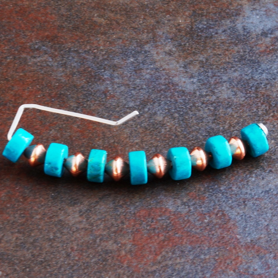 Handmade Sterling Silver Turquoise Ear Climber