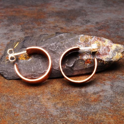 Natural Copper Round Hoops