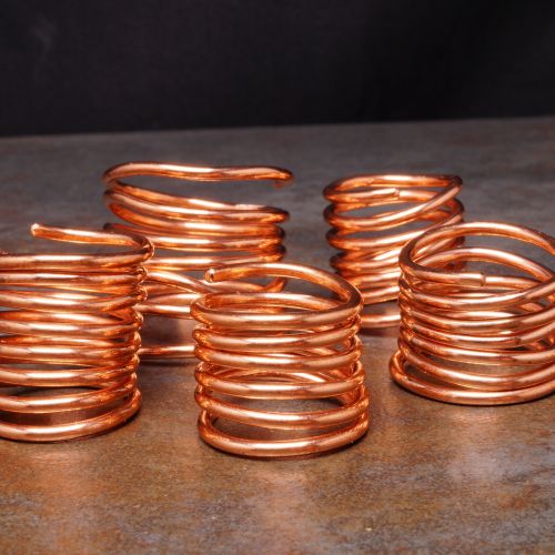 Natural Copper Wire Coil Ring Large
