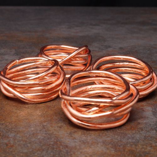 Natural Copper Wire Chaos Ring Small