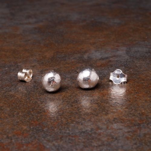 Sterling Silver Organic Studs
