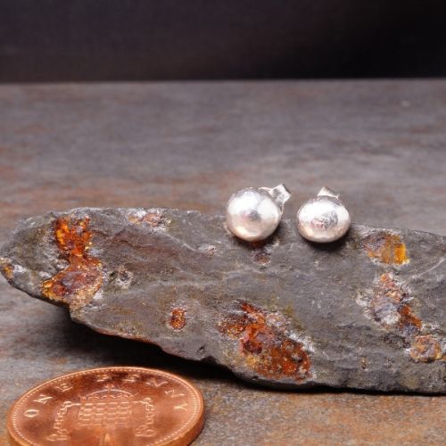Sterling Silver Organic Studs Small
