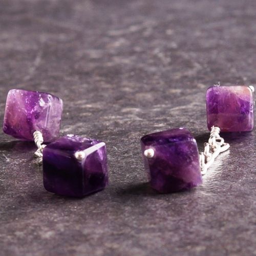 Diamond Amethyst Cufflinks 01 Full View