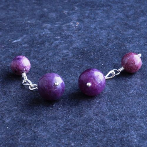 Lepidolite Cufflinks 01 Full View