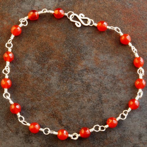 Fire Carnelian Anklet 01 Full View