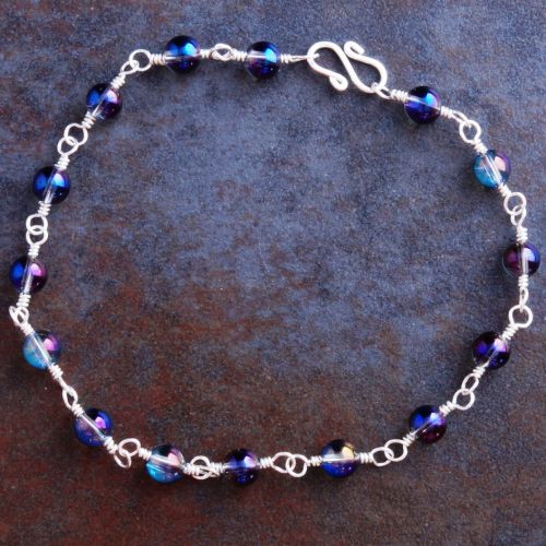 Purple Mystic Quartz Anklet 01 Full View