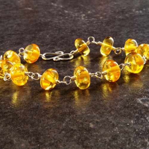 Yellow Amber Bracelet 01 Full View